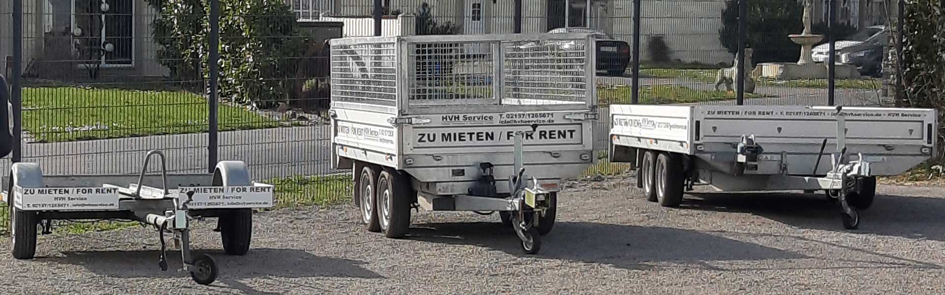 Anhänger oder bus mieten